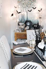 Black And White Halloween Table Decor Dining Room Halloween Decor Ideas Clean And Scentsible Halloween Dining Room Simple Halloween Decor Decor