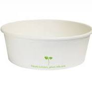 White paper salad bowl c1200 Ø185 h65 mm