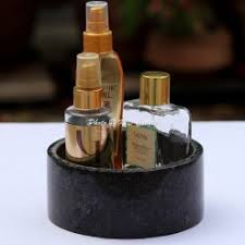 A minimal set of accessories would include nine pieces: Balck Granite Tray Unique Cosmetic Bathroom Tray Kd Crafts