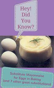 Did You Know You Can Substitute Mayonnaise For Eggs In Your Baked Goods Strive2simplify Www Strivetosimplify Com Substitute For Egg Mayonnaise Baking