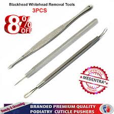 Sterilize the area and the instrument with alcohol, place the loop on the blackhead and apply a gentle pressure. Removing Blackheads Whiteheads At Home Using A Comedone Extractor Tool Kit Of 3 5097879604694 Ebay