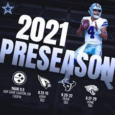 Dallas Cowboys On Twitter 2021 Preseason Schedule