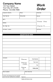 Click thumbnails for larger view of forms. Work Order Forms