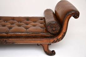 Check spelling or type a new query. Antique Regency Mahogany And Leather Chaise Lounge At 1stdibs