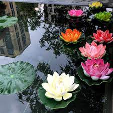 The lotus flower reflects human consciousness and experience, from the muddy roots of base consciousness to the higher realms of divine the symbol of the lotus flower was adopted by buddhism from the hindu religion. 10 18 28cm Artificial Fake Lotus Flower Leaf Floating Plants Water Lily Ornament Pond Fish Tank Home Garden Decor Artificial Dried Flowers Aliexpress