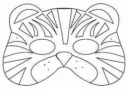 Karnevalsmaske Zum Bedrucken Und Ausmalen Tiger Mask Coloring Mask Tiger Mask Template