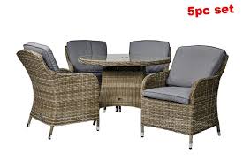 Wicker Dining Table And Chairs Round Glass Top 4 Seater Cushions Patio Furniture Summer Furniture Wicker Dining Tables Dining Table Chairs