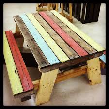 Pallet Picnic Table Pallet Picnic Tables Pallet Kids Diy Pallet Projects