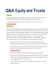 The course is led by: 105315 Equity And Trust He4 1 This Essay Will Describe And Discuss The Main Concepts Of Equity And Trust Achieving Natural Justice1 Focusing On How Course Hero