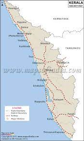 The district map of kerala as given here highlights the main districts and important. Kerala Rail Network Map