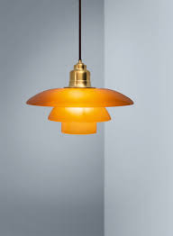 Amber Coloured Pendant By Louis Poulsen April And May
