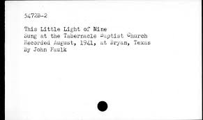 This Little Light Of Mine Library Of Congress