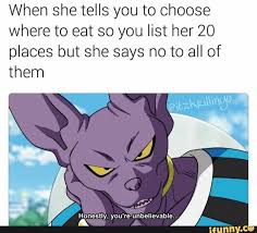 Funimation's dub of dragon ball z: Lord Beerus I Am Both Of These People Lord Beerus Beerus Dbz Funny