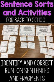 Identifying And Correcting Sentence Fragments And Run On Sentences Is A Great Activity For B Sentence Activities Sentence Writing Activities Sentence Fragments
