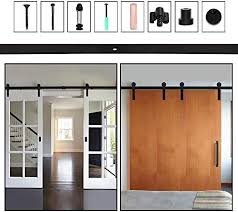 Double porte coulisante rails caché : 213cm 7ft Rail Porte Coulissante Quincailleri Kit De Rail Pour Porte Coulissante Double Porte Coulissante Noir Amazon Fr Bricolage