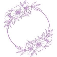 Circle Floral Frame Floral Drawing Floral Border Design Framed Tattoo