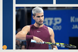Carlos Alcaraz at Japan Open showcasing extraordinary tennis skills