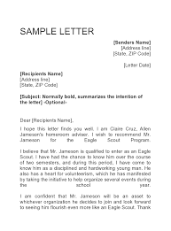 25 Eagle Scout Recommendation Letter Examples Templatearchive