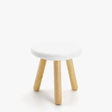 Image 1 Du Produit Tabouret Blanc Pieds Bois