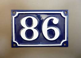 Plaque Emaillee Bleue 86 Numero De Rue France De 1 A 216 Plaque De Porte D Entree Plaque Ancienne De Rue De La Boutique Sofrenchvintage Sur Ets Tute Naturale