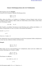 Ziehe die orangen gleiter der zeichnung so, dass die geraden je eine gleichung aus dem unteren gleichungssystem widerspiegeln. Lineare Gleichungssysteme Mit Zwei Unbekannten Pdf Free Download