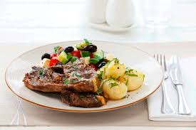 Lamb Shoulder Chops With Minted New Season Potatoes And A Greek Salad Recipe Quick And Easy At Countdown Co Nz