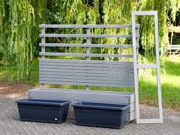 Pflanzkasten Mit Sichtschutz Rankgitter Transparent Geolt Grau Als Abgrenzung Fur Terrasse Balkon Uvm In Versc Pflanzkasten Rankgitter Pflanzkasten Holz