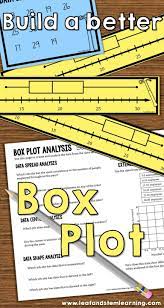 Box Plot Math Center Idea Create Analyze And Interpret Box Plots Using An Activity With Real World Scenarios Math Methods Math Centers Teaching Math