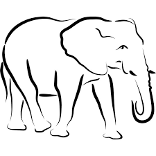 Free Simple Elephant Outline Download Free Clip Art Free For Blank Elephant Template Best Sample Tem Elephant Outline Elephant Drawing Simple Line Drawings