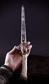 Fantastic beasts magic wand, magic wand seraphina picquery's wand, cosplay, harry potter wand, harry pottery gifts, magic wand crystal. Character Design Inspiration Crystal Sword Pretty Knives Magical Jewelry