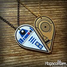 R2d2 And C3po Inspired Acrylic Best Friends Necklace Set Star Wars Jewelry Star Wars Gifts Star Wars Geek