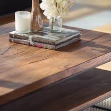 Then, think about the color of the base. Harrington Solid Oak Coffee Table