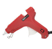 School Smart Dual Temperature Glue Gun, Full Size Standard, 40 Watt, Red