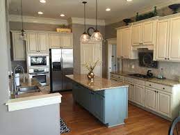 Antique white cabinets stainless steel appliances and neutral. Sherwin Williams Antique White And Province Blue 2 Cabinet Girls