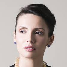 Violet post earrings , wire crochet gold filed purple earrings