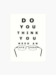 eye test chart art print