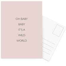 Oh Baby Baby It S A Wild World Postcard Set Juniqe