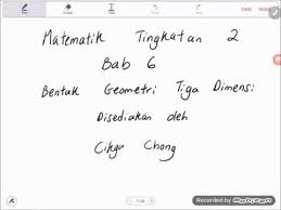 12.3 (a) menyatakan luas permukaan bagi prisma, piramid, silinder dan kon pepejal luas permukaan. Bab 6 Matematik Tingkatan 2 Bentuk Geometri Tiga Dimensi Youtube