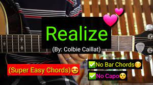 Realize Colbie Caillat No Bar Chords Super Easy Chords Youtube