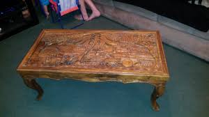 French louis xv style 1940 s mahogany carved coffee table round inset glass top. Antique Hand Carved Coffee Table Antique Appraisal Instappraisal