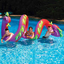 Catch A Ride On The Curly Serpent Pool Float This Inflatable Float Is Huge And Ready For Fun In The Su Swimming Pool Toys Swimming Pool Floats Inflatable Pool