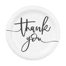 20% off with code summerpartyz. Thank You Handwritten Text Paper Plate Black Wedding Invitations Modern Wedding Invitations White Wedding Invitations