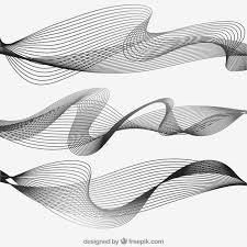 Abstract Black And White Vector Art Download Assortment Of Gray Sound Waves In Abstract Style For Free Sound Waves Abstract Waves Abstract Styles
