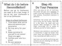 Be sincerely sorry for your sins. First Reconciliation Booklet Steps To A Good Confession By 2nd Year 2nd Grade