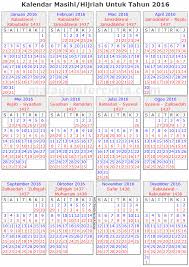 Kalender hijriyah dihitung berdasarkan kemungkinan terlihatnya hilal (bulan sabit) di mana saja di dunia (sistem rukyatul hilal global). Kalendar Takwim Tarikh Penting Dalam Islam Tahun 2016