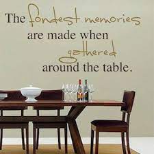 The Fondest Memories Vinyl Wall Quote By Trendywalldesigns On Etsy 24 95 Dining Room Quotes Wall Quotes Kitchen Wall Quotes