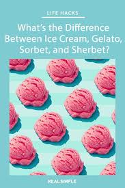 The Difference Between Ice Cream Gelato Sorbet And Sherbet Gelato Sorbet Frozen Desserts