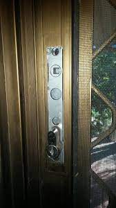 I suggest that the reason the lock will not work is perhaps in part due to the shifting of the door on the frame. Security Screen Door Won T Unlock Open R Fixit