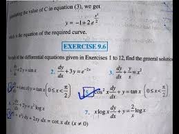 12 Th Ncert Mathematics Differential Equation Calculus Exercise 9 6 Solution Pathshala Youtube Differential Equations Equations Calculus