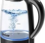 Stariver Electric Kettle, BPA-Free Glass Tea Kettle with LED, 2L Hot Water  Kettle with Fast Boil, Auto Shut-Off & Boil-Dry Protection, Stainless Steel  ...